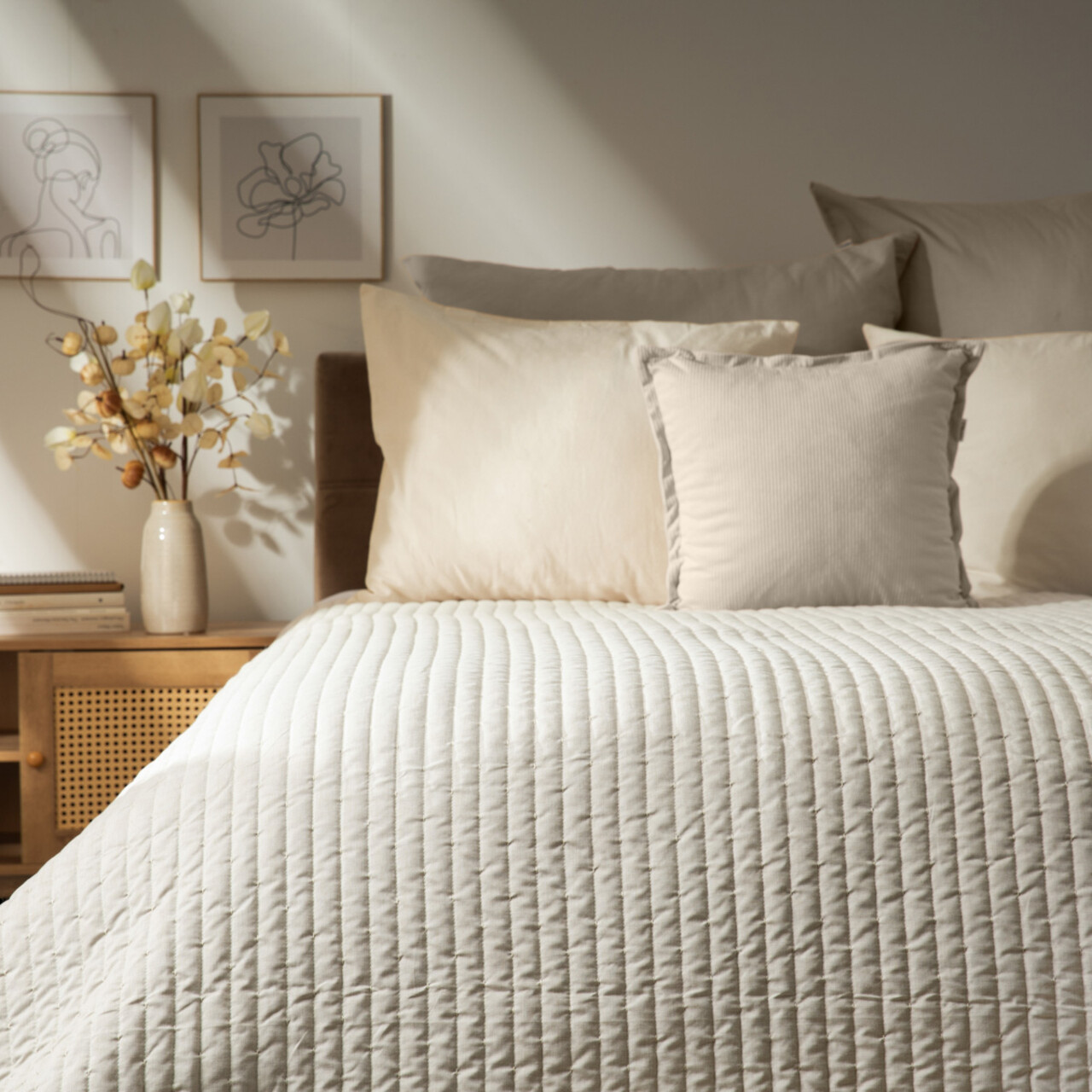 Cuvertura de pat Bristles, Homla, 200x220 cm, poliester, bej - imagine 7